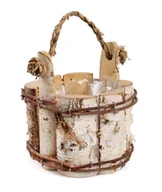 Donice - Mały Okrągły Cebrzyk / Doniczka Z Folią 17X17X19 Cm Tin Tours - miniaturka - grafika 1