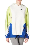 Bluzy damskie - Nike Damska bluza W Nsw Icn Clsh Po bluza z kapturem Mix Os Szary Brzoza wrzosowa XXL - miniaturka - grafika 1