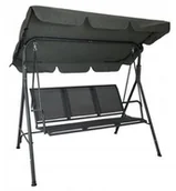 Huśtawki - Huśtawka ogrodowa z funkcją leżanki SPLIT dla 3 osób ciemnoszara - miniaturka - grafika 1