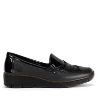 Półbuty damskie - Półbuty Rieker 53785-00 Czarny - miniaturka - grafika 1