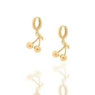 Kolczyki - Kolczyki srebrne pozłacane z wisienkami - miniaturka - grafika 1