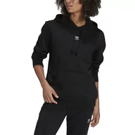 Bluzy sportowe damskie - Bluza adidas Originals Adicolor Essentials Fleece Hoodie H34725 - czarna - miniaturka - grafika 1
