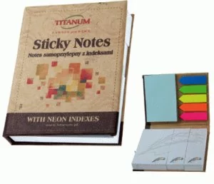 Titanum Notes samoprzylepny z indeksami brązowy - Szkolne artykuły papiernicze - miniaturka - grafika 1