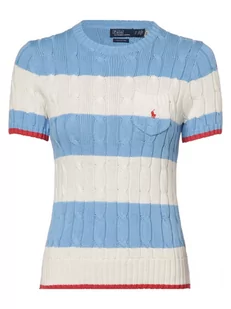 Polo Ralph Lauren - Sweter damski, niebieski|biały - Swetry damskie - miniaturka - grafika 1