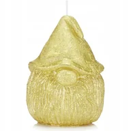 Świece - Świeca ozdobna świeczka świąteczna świeca dekoracyjna SKRZAT 12 cm k. złoty - miniaturka - grafika 1