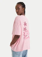 Koszulki i topy damskie - Roxy T-Shirt Talloversize Washed ERJZT06081 Różowy Oversize - miniaturka - grafika 1