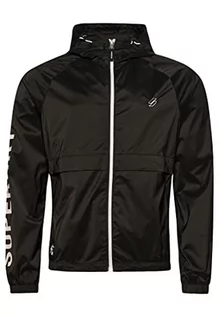 Kurtki męskie - Superdry Męska kurtka z kapturem Cagoule Code Essential, Czarne logo, XXL - grafika 1