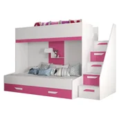 Łóżka dla dzieci i młodzieży - Łóżko piętrowe ze schodami PARTY 16 - miniaturka - grafika 1