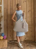 Torebki damskie - Makramowa torebka Beach Bag L capuccino - miniaturka - grafika 1