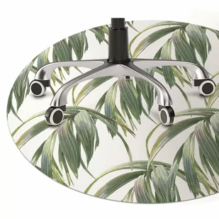 Mata pod fotel biurowy Długie liście fi100 cm - Podnóżki, podpórki, podkładki - miniaturka - grafika 1