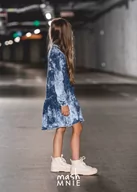 Sukienki i spódniczki dla dziewczynek - MashMnie Sukienka Acid Wash Blue - 116-122 - miniaturka - grafika 1