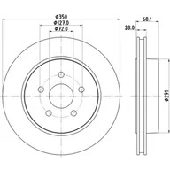 Tarcze hamulcowe - Tarcza hamulcowa HELLA 8DD 355 120-911 - miniaturka - grafika 1