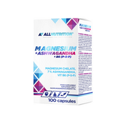 Witaminy i minerały - Allnutrition Allnutrition Magnesium + Ashwagandha + B6 (P-5-P) 100 Kapsułek - miniaturka - grafika 1