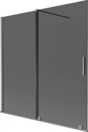 Parawany nawannowe - Mexen Velar parawan nawannowy 2-skrzydłowy rozsuwany 160 x 150 cm, grafit, gun metal - 896-160-000-41-95 - miniaturka - grafika 1