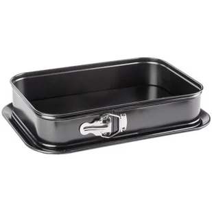 BERRETTI - Tortownica prostokątna - Blacha do pieczenia ciasta - stal węglowa - non-stick - czarna - 35x23,5x8 cm - BR-8709 - Formy do ciast - miniaturka - grafika 1