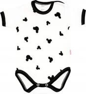 Body dla niemowląt - Body KRÓTKI rękaw 100% Bawełna MYSZKA NA BIELI r 62 KLEKLE - miniaturka - grafika 1