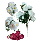 Sztuczne kwiaty - Piwonia chińska bukiet sztuczny 66 cm mix - miniaturka - grafika 1