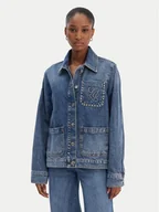 Kurtki damskie - Liu Jo Kurtka jeansowa UA6125 D4854 Niebieski Regular Fit - miniaturka - grafika 1