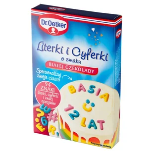 Dr. Oetker Kolorowe Literki i Cyferki 38 g - Dodatki do ciast w proszku - miniaturka - grafika 1