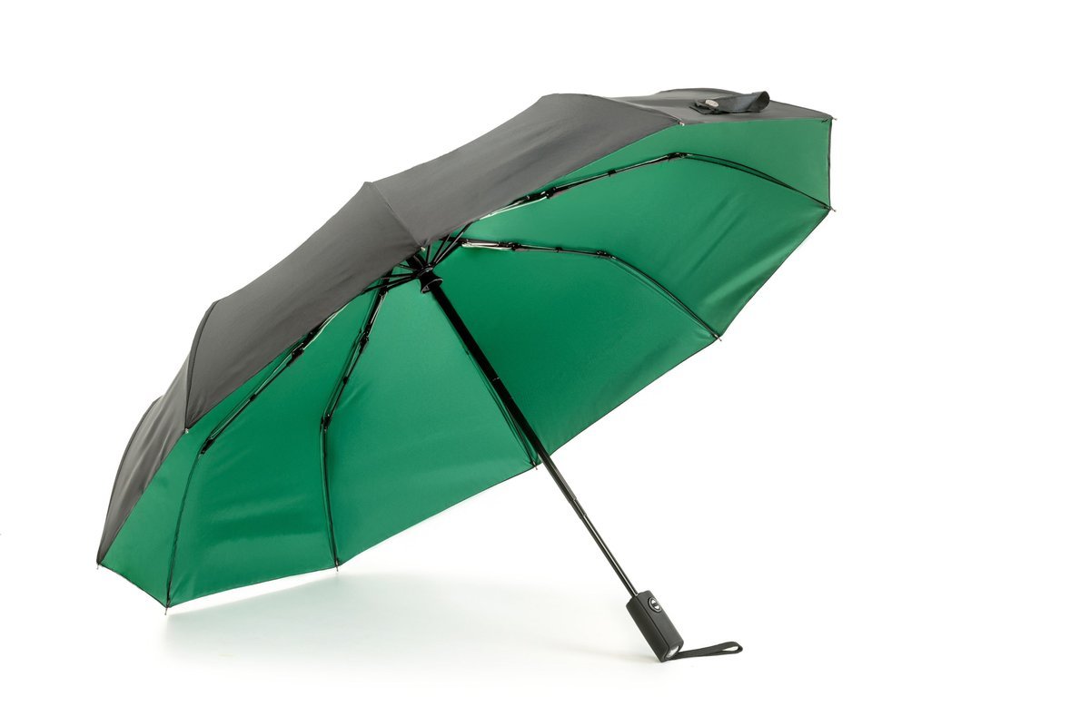 Parasol Double 10-szprychowy, automatyczny z podwójną czaszą zielony
