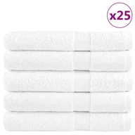 Ręczniki - vidaXL Ręczniki premium, 25 szt., białe, 100x200 cm, 600 g/m2, bawełna - miniaturka - grafika 1