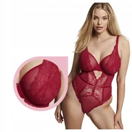 Odzież ciążowa - Body Cleo by Panache Selena koronkowe seksowne zmysłowe malinowe - 30G/65I - miniaturka - grafika 1