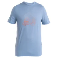 Koszulki sportowe męskie - Koszulka męska Icebreaker Men Merino 150 Tech Lite III SS Tee Van Camp Rozmiar: XXL / Kolor: jasnoniebieski - miniaturka - grafika 1