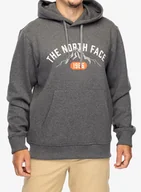 Bluzy sportowe męskie - Bluza z kapturem The North Face Hoodie Varsity Graphic - tnf medium grey heather - miniaturka - grafika 1