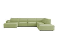 Narożniki - Sofa modułowa V California narożnik tkanina Matt Velvet jasnozielony prawy - miniaturka - grafika 1