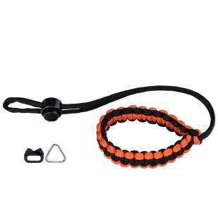 Genesis Gear Pasek nadgarstkowy paracord pomarańczowo czarny - Torby fotograficzne i futerały - miniaturka - grafika 1