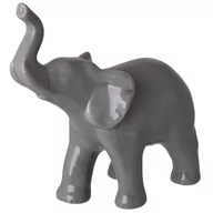 Świeczniki - Figurka dekoracyjna - szary słoń z ceramiki Eli 15 cm - miniaturka - grafika 1