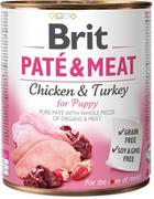 Mokra karma dla psów - Brit PATÉ & MEAT CHICKEN & TURKEY FOR PUPPY 6x800g - miniaturka - grafika 1