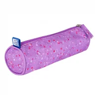 Piórniki - Hamelin Piórnik tuba Oxford Floral ciemnofioletowy - miniaturka - grafika 1