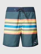 Kąpielówki męskie - Spodenki kąpielowe ze wzorem w paski model ‘EVERYDAY SCALLOP’ - miniaturka - grafika 1