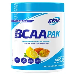 6pak 6PAK, Bcaa Pak, 400 g - Aminokwasy - miniaturka - grafika 1