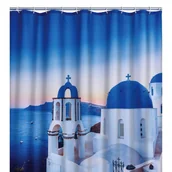 Zasłony prysznicowe - Ridder Zasłona prysznicowa Santorini, poliester, 180 x 200 cm - miniaturka - grafika 1
