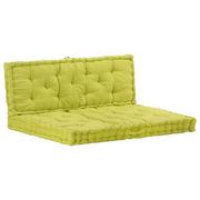 Poduszki na krzesła - vidaXL Poduszki na podłogę lub palety, 2 szt., bawełniane, zielone vidaXL - miniaturka - grafika 1
