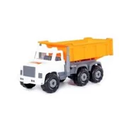 Samochody i pojazdy dla dzieci - Polesie 96241 Super Gigant samochód wywrotka biało-pomarańczowa - miniaturka - grafika 1