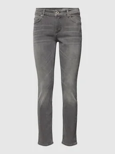 Jeansy o kroju slim fit z detalem z logo model ‘ALBY’ - Spodnie damskie - miniaturka - grafika 1