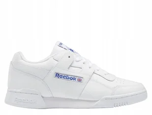 Buty męskie Reebok Workout Plus białe skóra 100025050 44.5 - Buty sportowe męskie - miniaturka - grafika 1