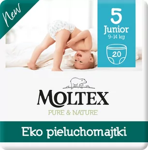 Moltex pieluchomajtki elastyczne Pure & Nature Junior 9 14 kg 20 szt.) - Pieluchy - miniaturka - grafika 1