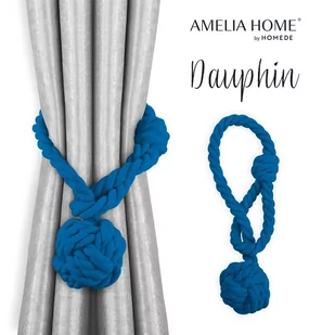 Ameliahome Upinacze Do Zasłon Dauphin 2 Szt Granatowe - Akcesoria do wystroju okien - miniaturka - grafika 1