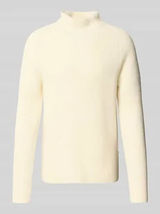 Sweter z dzianiny z mieszanki żywej wełny i wełny z alpaki ze stójką - Swetry męskie - miniaturka - grafika 1