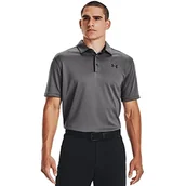 Koszulki męskie - Under Armour Męska koszulka polo, oddychająca koszulka polo, wygodna i z krótkim rękawem o luźnym kroju czarny czarny (grafitowy) XXL - miniaturka - grafika 1