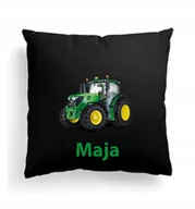 Poduszki dekoracyjne - Foto Poduszka Czarna John Deere Traktor Ciągnik 2 - miniaturka - grafika 1