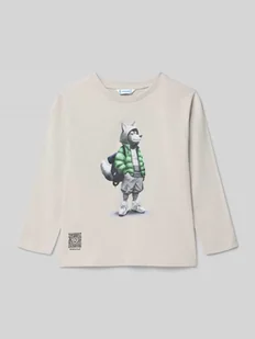 Bluzka o kroju regular fit z długim rękawem i nadrukiem z motywem - Koszulki dla chłopców - miniaturka - grafika 1