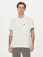 Koszulki męskie - Lee T-Shirt 112342986 Écru Regular Fit - miniaturka - grafika 1