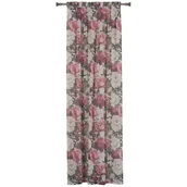 Firany - Firana z taśmą PIVOINE 140 x 280 cm, wzór kwiatowy - miniaturka - grafika 1