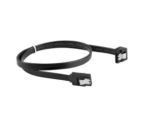 LANBERG Kabel SATA Lanberg DATA III 6Gb/s F/F 0,5m kątowy metalowe zatrzaski czarny CA-SASA-13CU-0050-BK - Kable komputerowe i do monitorów - miniaturka - grafika 5