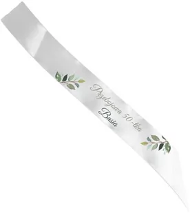 Szarfa personalizowana z imieniem na 50 urodziny - 140 cm - 1 szt. - Urodziny dla dorosłych - miniaturka - grafika 1